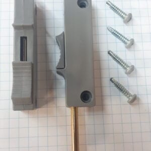 StowAway French Door Pin Set in Gray with Screws