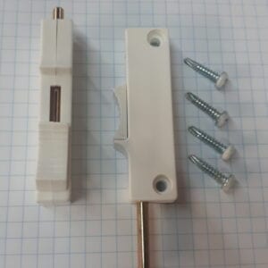 StowAway French Door Pin Set in White with Screws