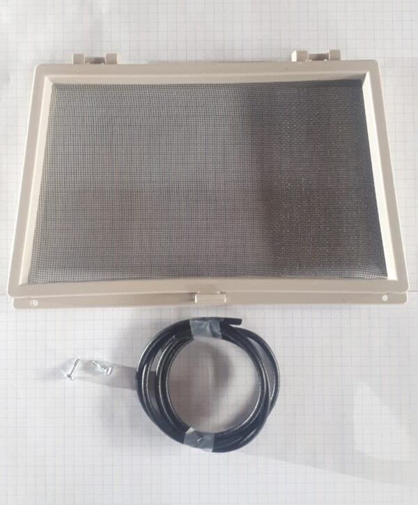 Insect Screen for Windows with Four Round Mounting Clips and Screws